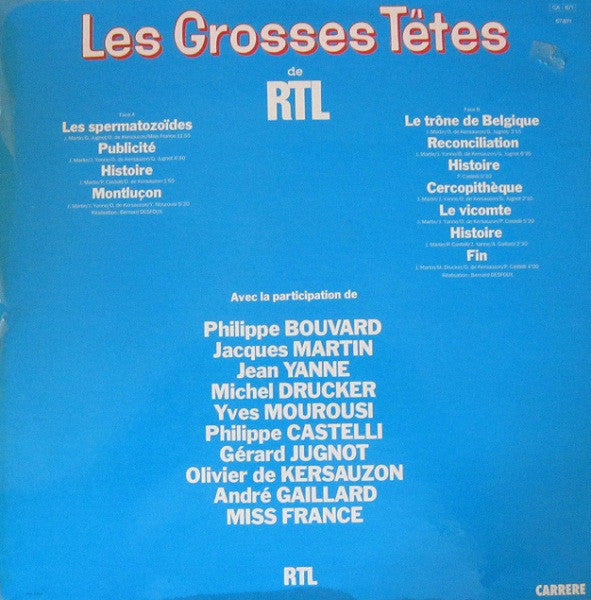Les Grosses Têtes : Les Grosses Têtes De RTL Vol. 2 (LP, Album)