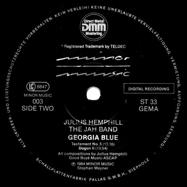 Julius Hemphill / The JAH Band : Georgia Blue (LP, Album)