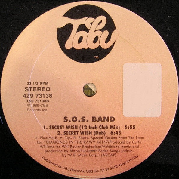 S.O.S. Band* : Secret Wish (Special 12" Re-Mixes) (12")
