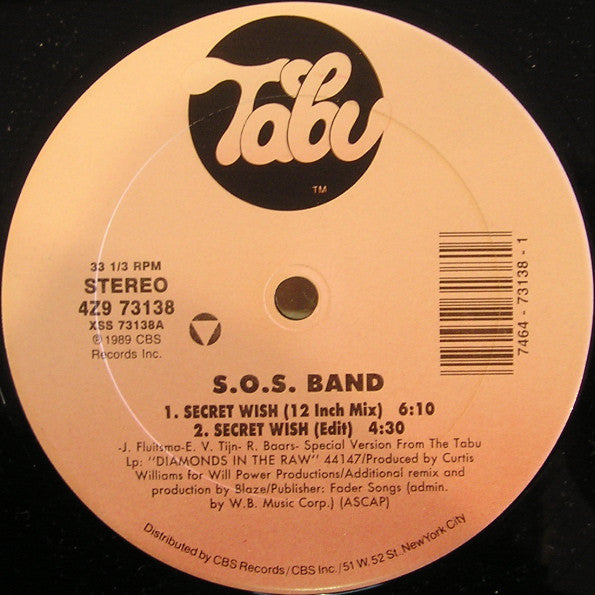 S.O.S. Band* : Secret Wish (Special 12" Re-Mixes) (12")