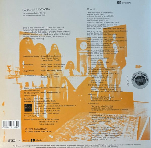 Faithful Breath : Fading Beauty (LP, Album, RE)