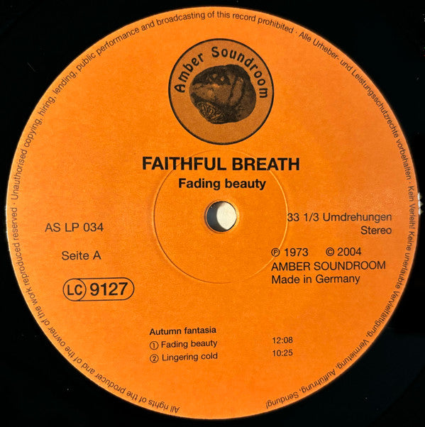 Faithful Breath : Fading Beauty (LP, Album, RE)