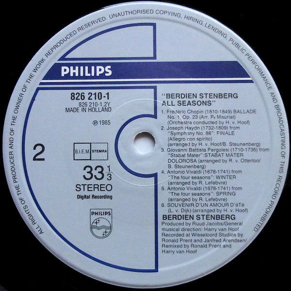 Berdien Stenberg : All Seasons (LP, Album)
