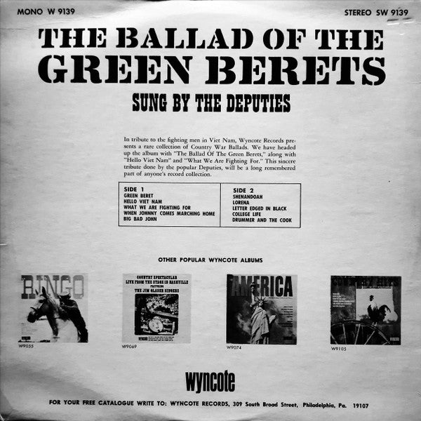 The Deputies : The Ballad Of The Green Berets (LP, Mono)