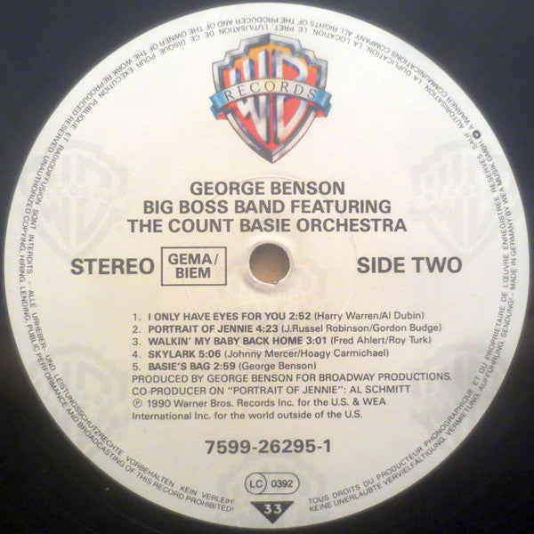 George Benson Featuring Count Basie Orchestra : Big Boss Band (LP, Album)