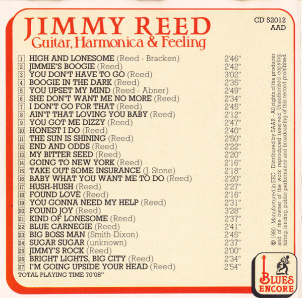 Jimmy Reed : Bright Lights, Big City (CD, Comp)