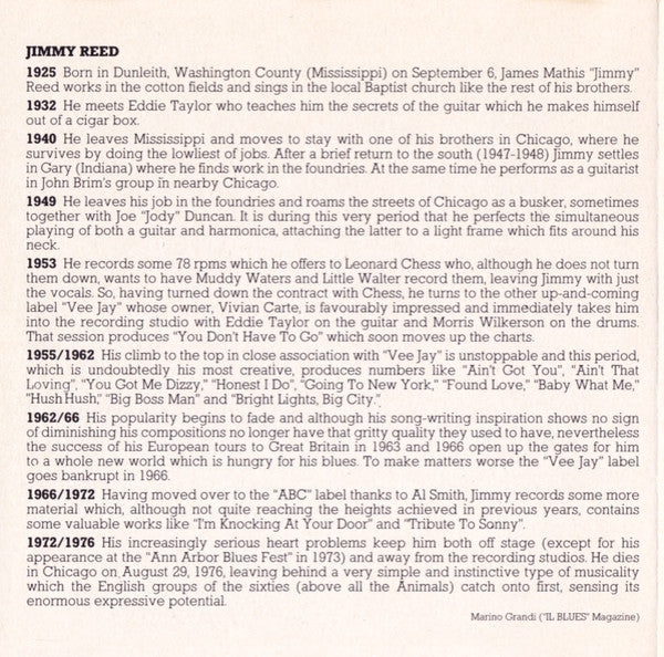Jimmy Reed : Bright Lights, Big City (CD, Comp)