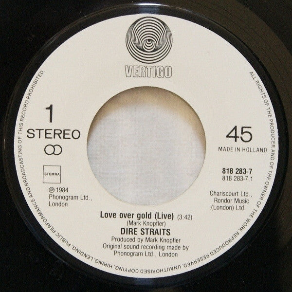 Dire Straits : Live - Love Over Gold / Solid Rock (7")