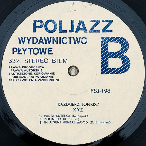 Kazimierz Jonkisz : XYZ (LP, Album)