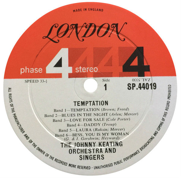 The John Keating Orchestra : Temptation (LP)