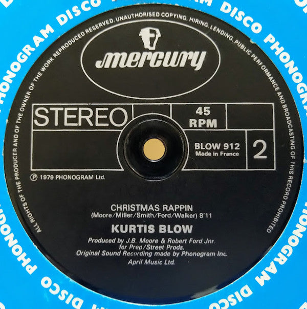 Kurtis Blow : Throughout Your Years / Christmas Rappin (12", Gen)