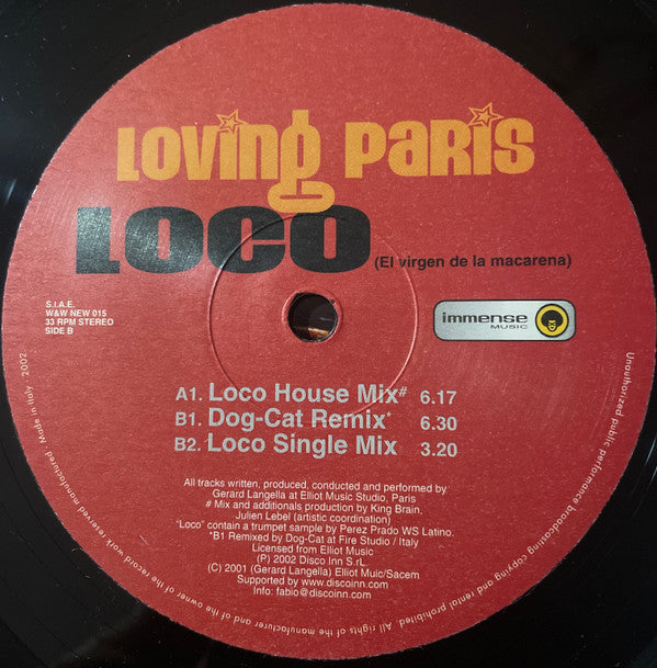 Loving Paris : Loco (12")