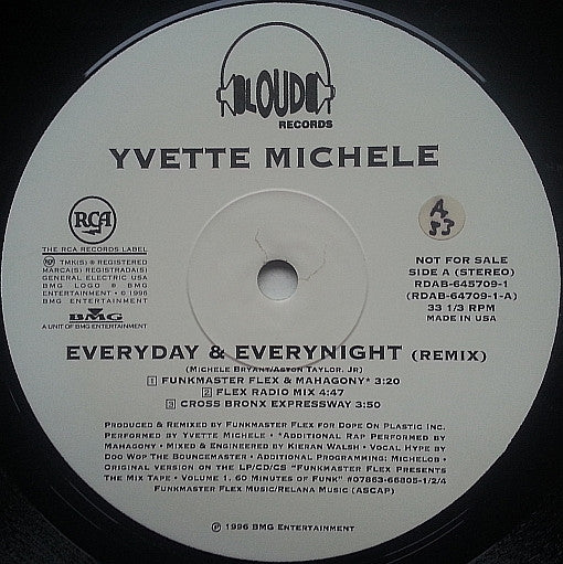 Yvette Michele : Everyday & Everynight (Remix) (12", Promo, Unofficial)