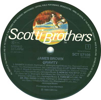 James Brown : Gravity (LP, Album)