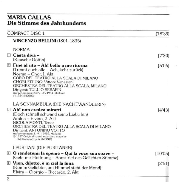Maria Callas : Die Callas - Die Stimme Des Jahrhunderts (3xCD, Comp)