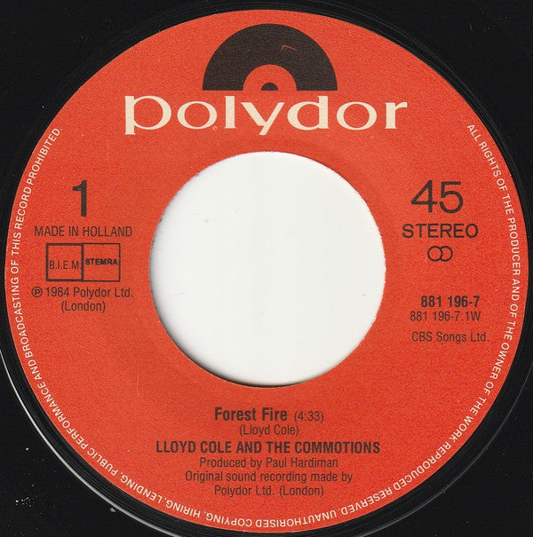 Lloyd Cole & The Commotions : Forest Fire (7", Single)