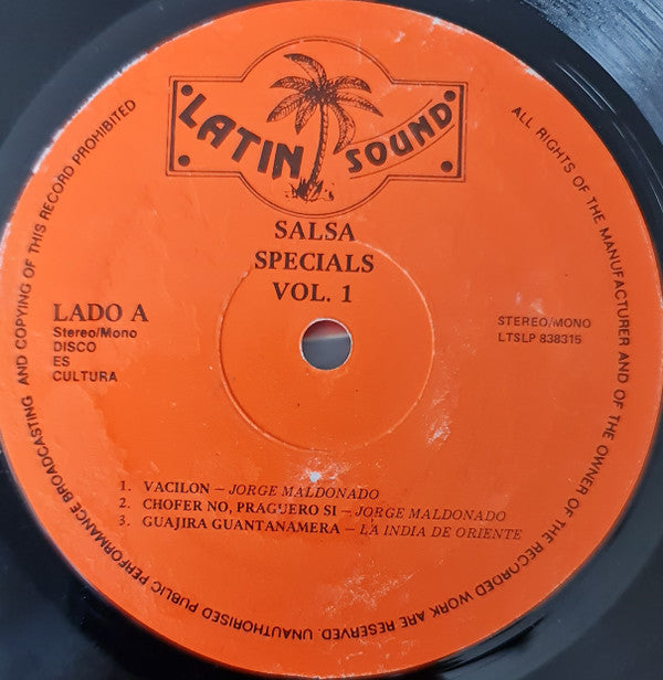 Various : Salsa Specials Vol. 1 (LP, Comp)