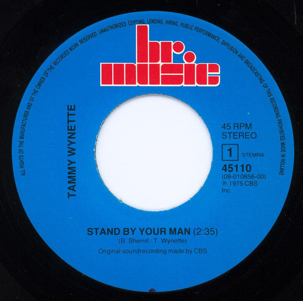 Tammy Wynette : Stand By Your Man / D.I.V.O.R.C.E. (7", Single, RE)