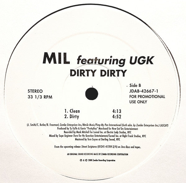 Mil : Dirty Dirty (12", Single, Promo)