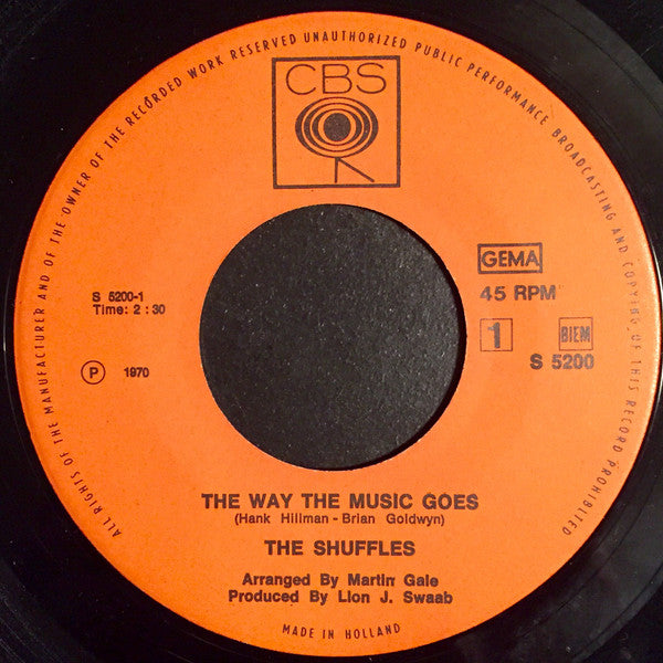 The Shuffles : The Way The Music Goes (7", Single)