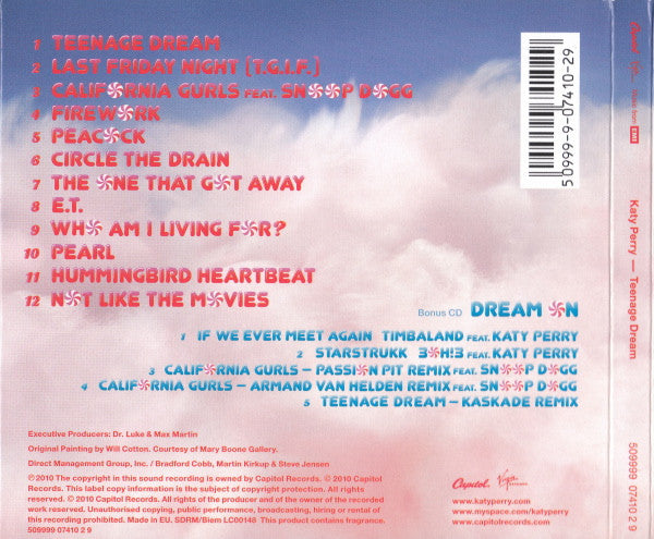 Katy Perry : Teenage Dream (2xCD, Album, Dig)