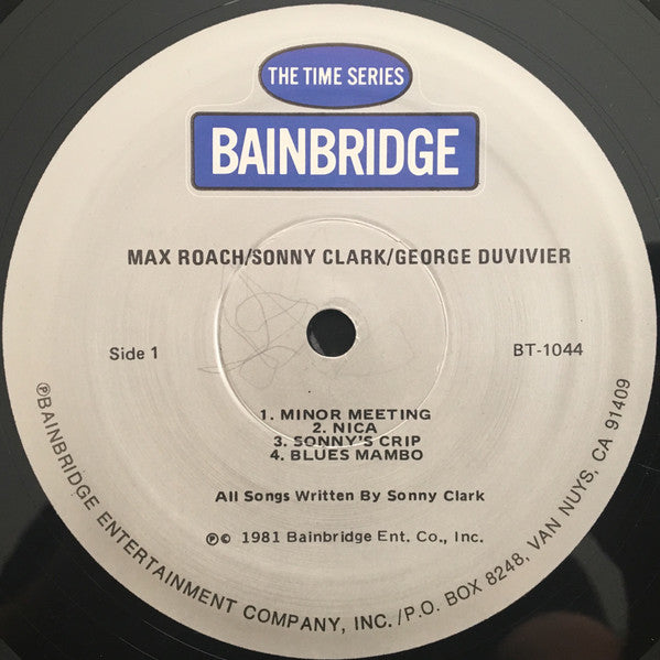 Max Roach | George Duvivier | Sonny Clark : Max Roach | George Duvivier | Sonny Clark (LP, Album, RE)