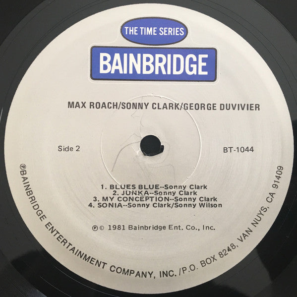 Max Roach | George Duvivier | Sonny Clark : Max Roach | George Duvivier | Sonny Clark (LP, Album, RE)