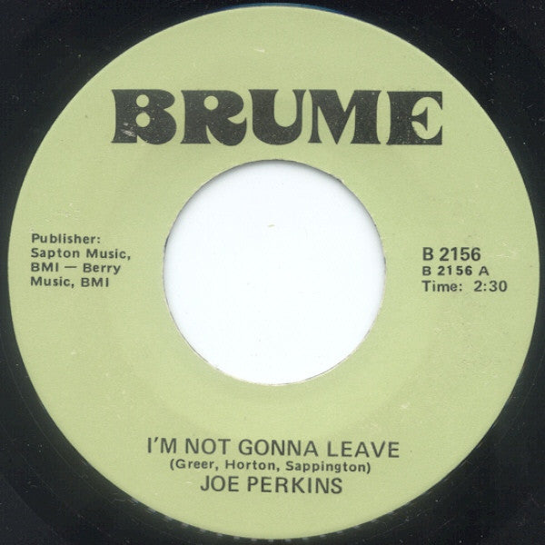 Joe Perkins (8) : I'm Not Gonna Leave (7", Single, RE)
