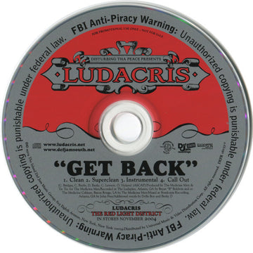 Ludacris : Get Back (CD, Single, Promo)