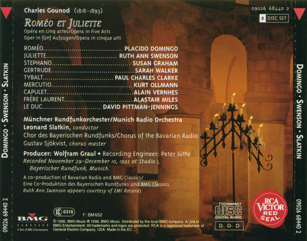 Charles Gounod - Placido Domingo, Ruth Ann Swenson, Münchner Rundfunkorchester, Chor Des Bayerischen Rundfunks, Leonard Slatkin : Roméo Et Juliette (2xCD, Album)