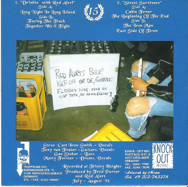 Red Alert (3) : Drinking With Red Alert / Street Survivors (2x7", EP)