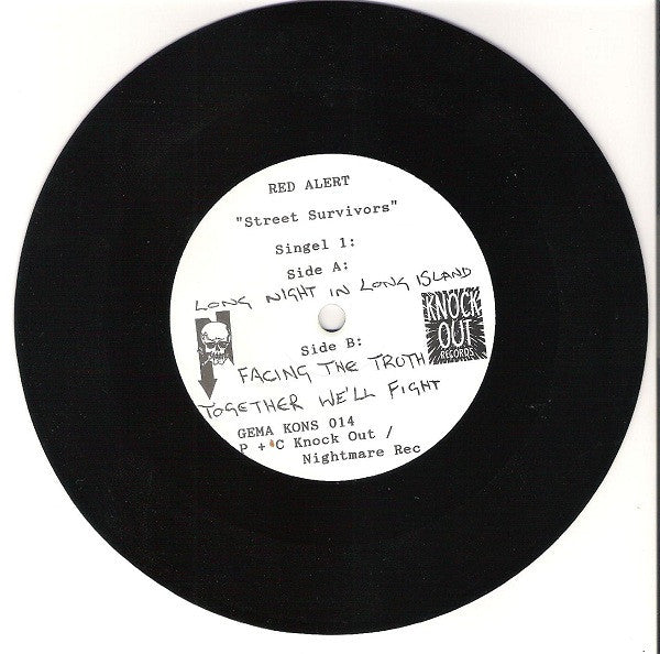Red Alert (3) : Drinking With Red Alert / Street Survivors (2x7", EP)