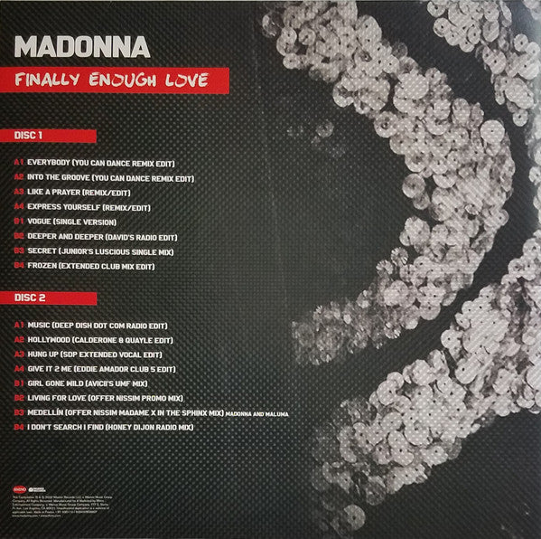 Madonna : Finally Enough Love (2xLP, Comp, RM, Sil)