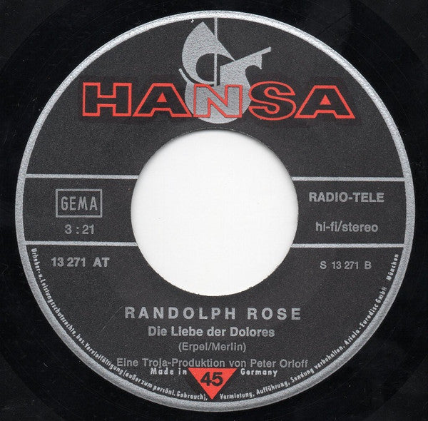 Randolph Rose : Du Siehst Einen Glücklichen Menschen (7", Single)