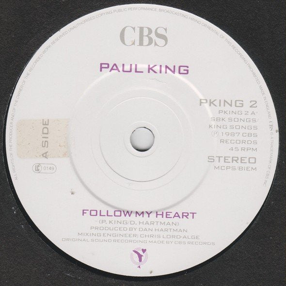 Paul King (2) : Follow My Heart (7", Single)