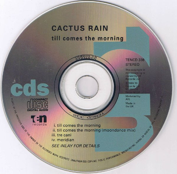 Cactus Rain : Till Comes The Morning (CD, Single)