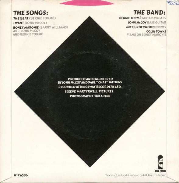 Bernie Tormé : The Beat (7", Single, Pin)