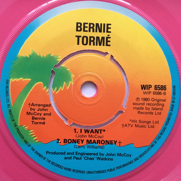 Bernie Tormé : The Beat (7", Single, Pin)