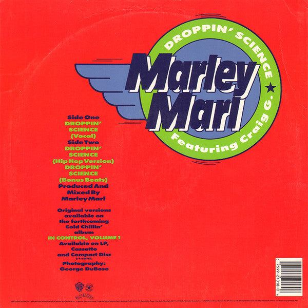 Marley Marl Featuring Craig G : Droppin' Science (12", Maxi, SRC)
