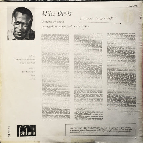Miles Davis : Sketches Of Spain (LP, Album, Mono)