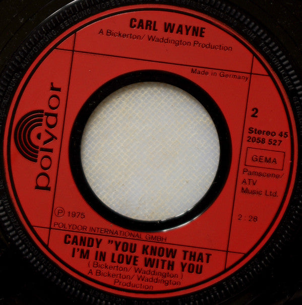 Carl Wayne : Way Back In The Fifties (7", Single)