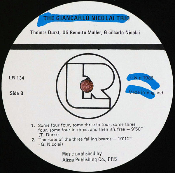 Giancarlo Nicolai Trio : The Giancarlo Nicolai Trio (LP, Album)