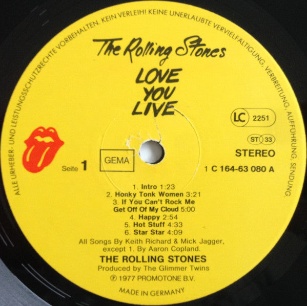 The Rolling Stones : Love You Live (2xLP, Album, Gat)