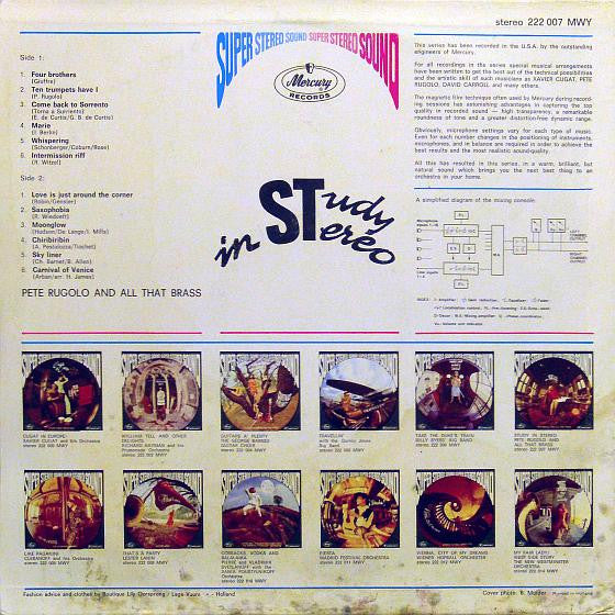 Pete Rugolo And All That Brass : Study In Stereo (LP, Album, Comp)