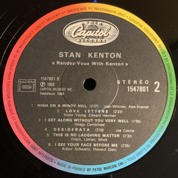 Stan Kenton : Rendezvous With Kenton (LP, Album)