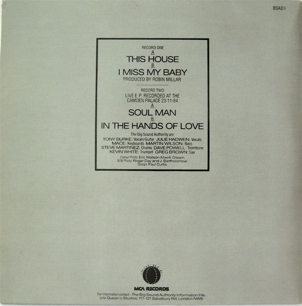 Big Sound Authority : This House (Is Where Your Love Stands) (2x7", Single)