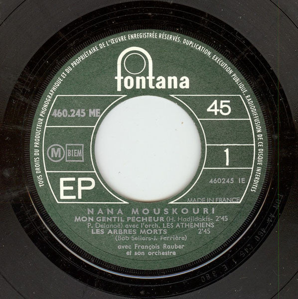 Nana Mouskouri : Le Temps Des Cerises (7", EP, RE)