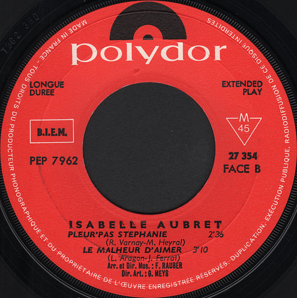 Isabelle Aubret : La Source (7", EP, Mono)
