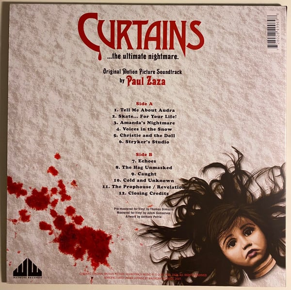 Paul Zaza : Curtains (Original Motion Picture Soundtrack) (LP, Album, Cle)