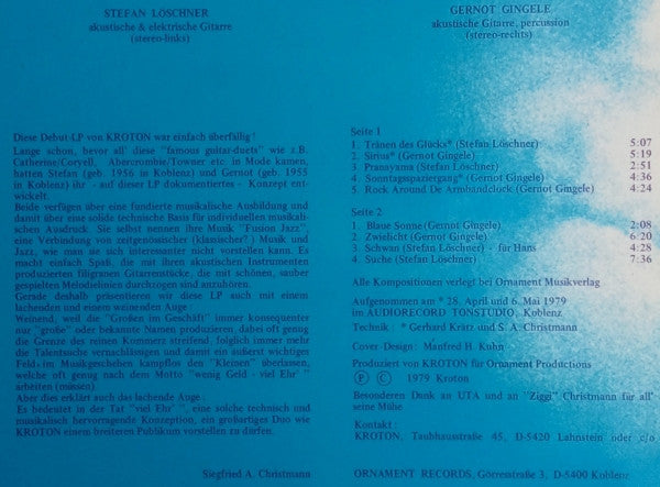 Kroton : Blaue Sonne (LP)